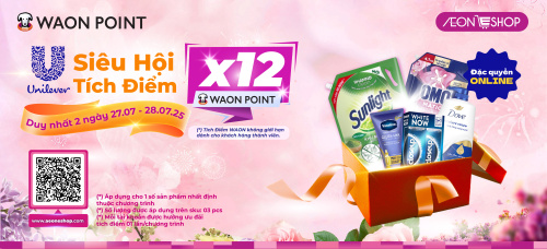 WAON POINT - 48H VÀNG SĂN DEAL - UNILEVER X12 ĐIỂM!